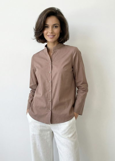 рубашка л837 блузочная мокко 
л837 блузочная мокко