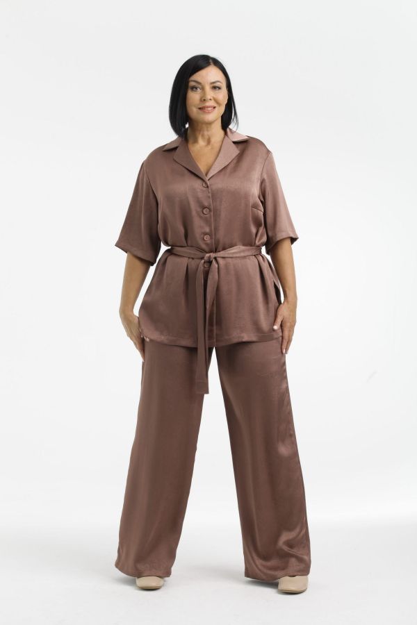 Брюки Л864 атлас жатка мокко_427 
Л864 атлас жатка мокко_427