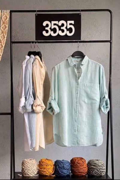 Рубашка АН3535 бежевый 
АН3535 бежевый