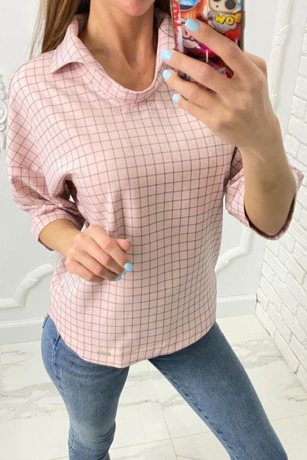 свитшот к2691 (2102) св.роза, клетка крупная к2691 (2102) св.роза, клетка крупная