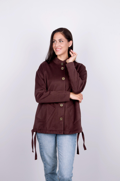 кардиган л2485-2*40 драп шоколад л2485-2*40 драп шоколад