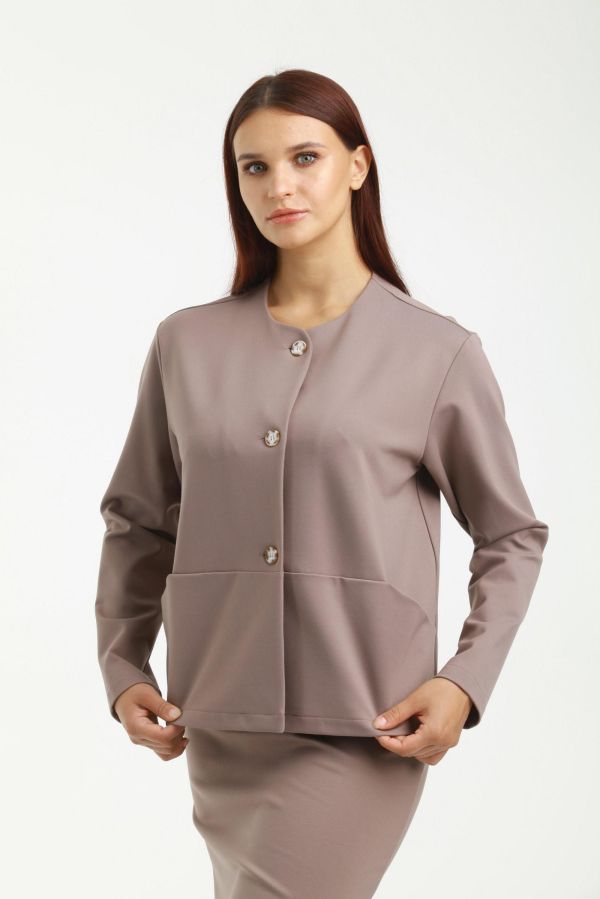 Жакет Л581 трикотаж джерси мокко_426 
Л581 трикотаж джерси мокко_426