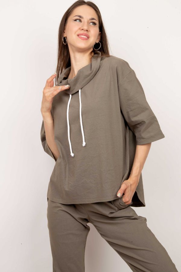 блузка Л600_165 стрейч хаки Tropic Л600_165 стрейч хаки Tropic