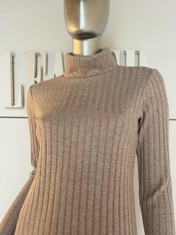 водолазка Л2046 Широкая лапша беж меланж 
Л2046 Широкая лапша беж меланж