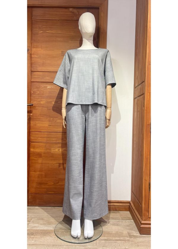 Брюки Л540 текстиль Николь серый меланж_434 
Л540 текстиль Николь серый меланж_434