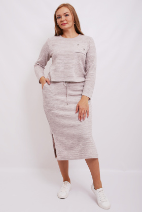 джемпер+юбка Ш1059_вяз 186 беж mild Ш1059_вяз 186 беж