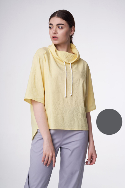 блузка Л600 стрейч_291 антрацит 
Л600 стрейч_291 антрацит