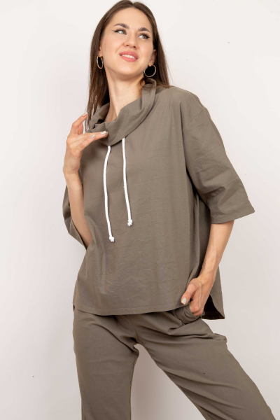 блузка Л600_165 стрейч хаки Tropic Л600_165 стрейч хаки Tropic