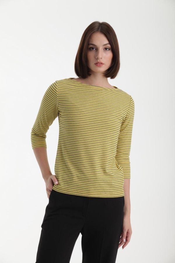 джемпер Л2049 лапша полоска желтый 
Л2049 лапша полоска желтый