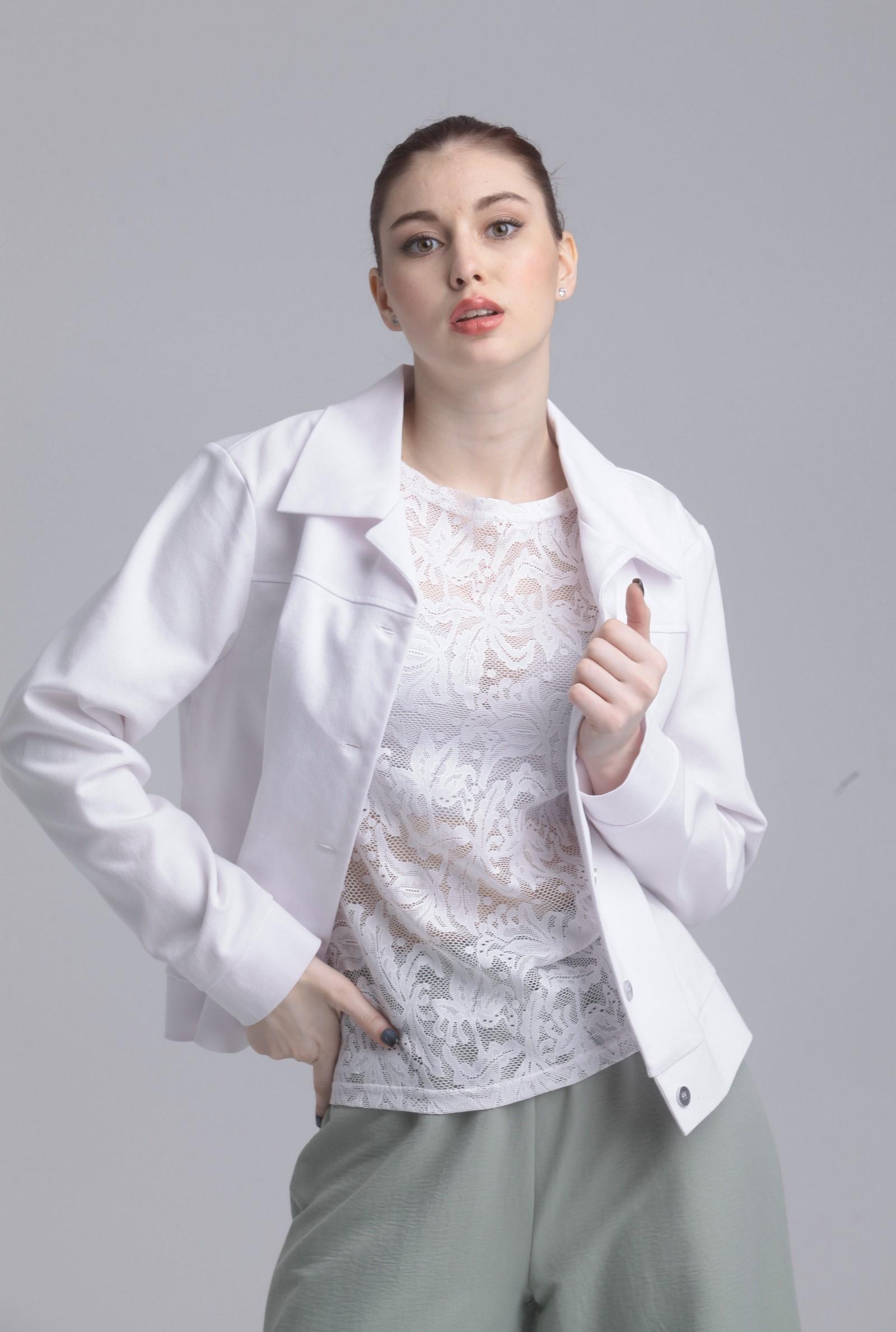 Жакет Л635 джинсовка белый 
Л635 белый