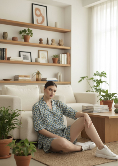 блузка Л859 хлопок_391 можжевельник Л859 хлопок_391 можжевельник