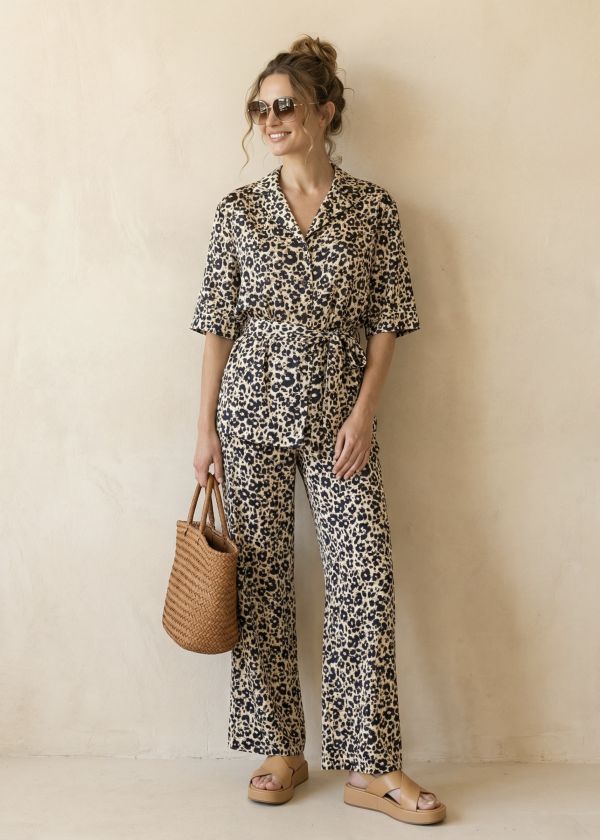 брюки Л864 креп_346 креп-атлас принт_421 Л864 креп_346 креп-атлас принт_421