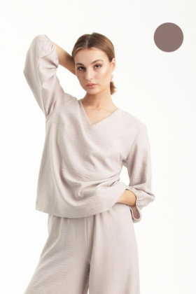 Блуза Л851 лён жатка_380 какао Л851 лён жатка_380 какао какао Блуза Л851 лён жатка_380 какао Л851 лён жатка_380 какао