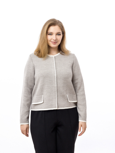 Жакет С2007 белый+св.дюна С2007 белый+св.дюна