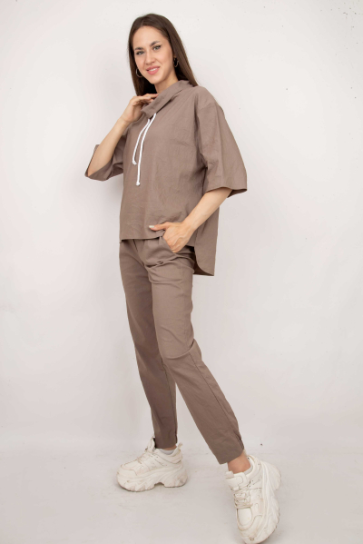 блузка Л600_137 стрейч мокко Tropic Л600_137 стрейч мокко Tropic