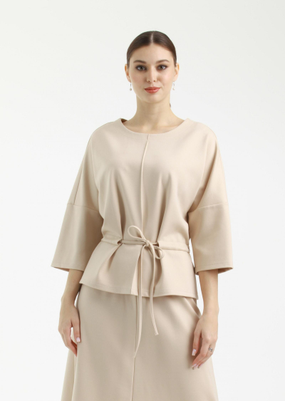 джемпер Л582 трикотаж джерси светло-бежевый_415 Л582 трикотаж джерси светло-бежевый_415