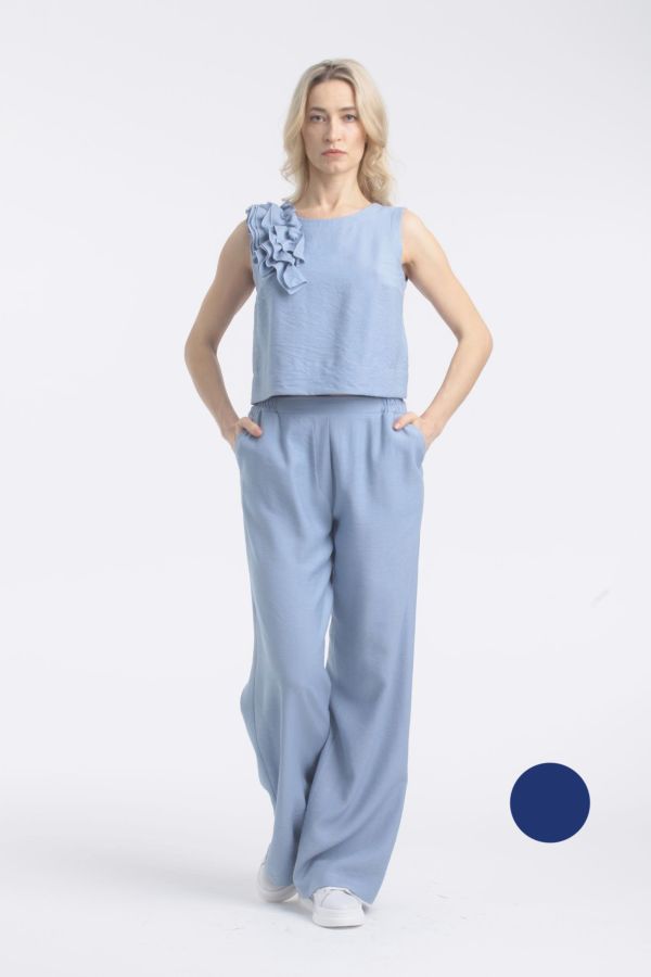 Брюки Л540 текстиль Наоми синий Tropic 
Л540 текстиль Наоми синий Tropic