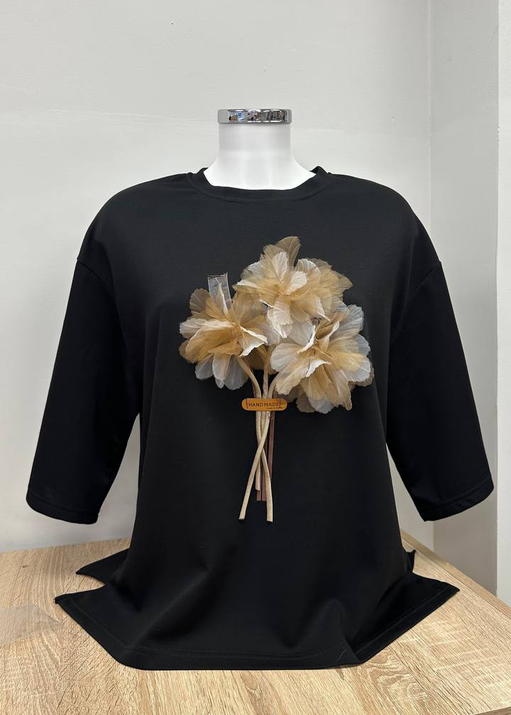 джемпер цветок черный 
цветок черный