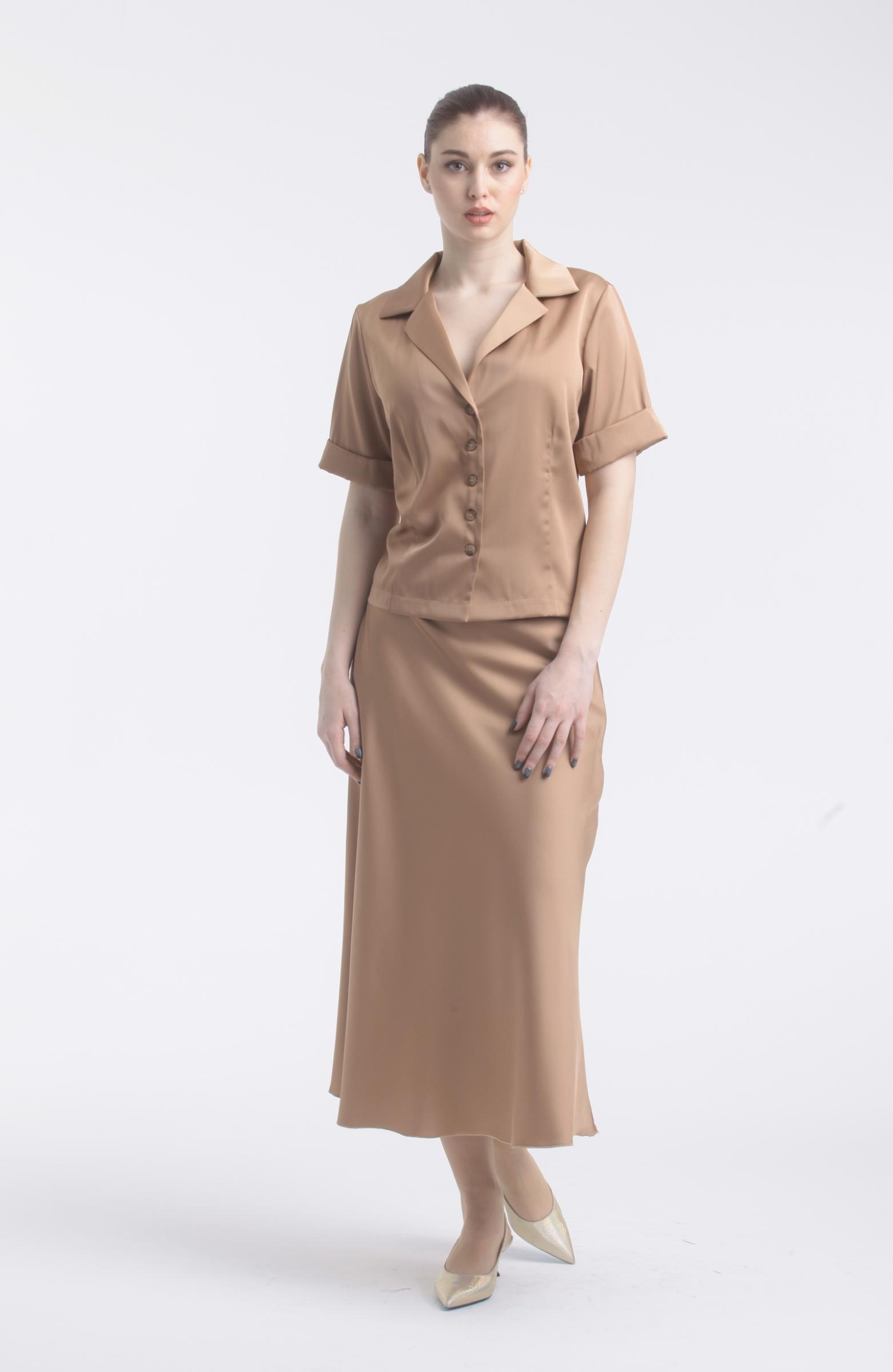 Юбка Л519 атлас карамель_406 nice 
Л519 атлас карамель nice