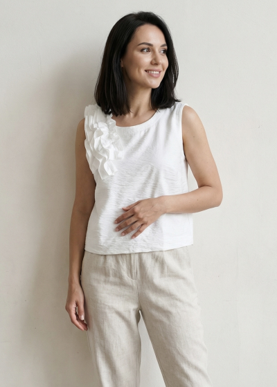 топ Л555 текстиль Вивьен белый_441 Tropic Л555 текстиль Вивьен белый Tropic