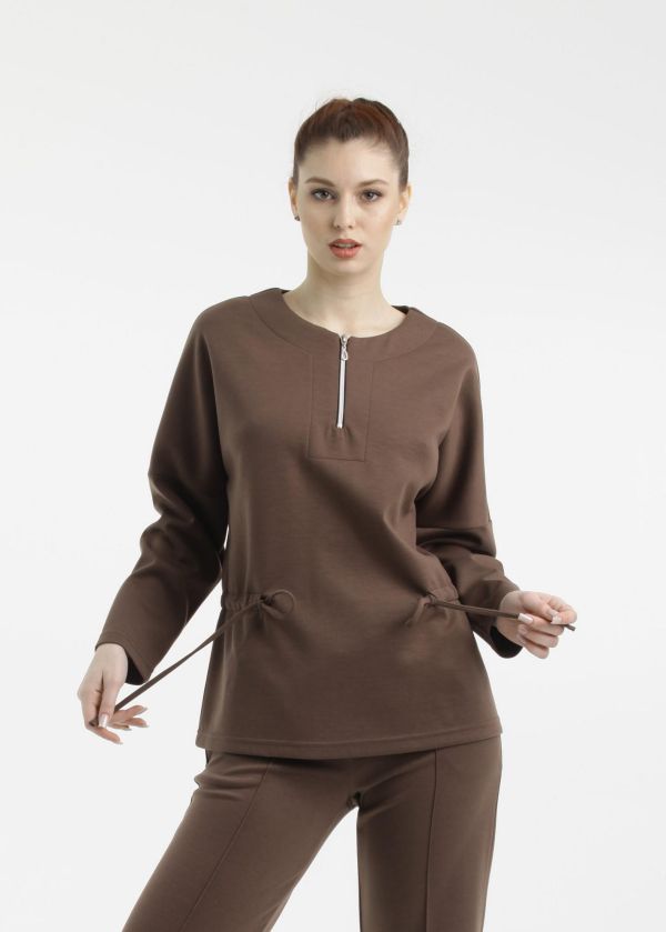 Джемпер Л585_90 трикотаж неопрен мокко 
Л585_90 трикотаж неопрен мокко