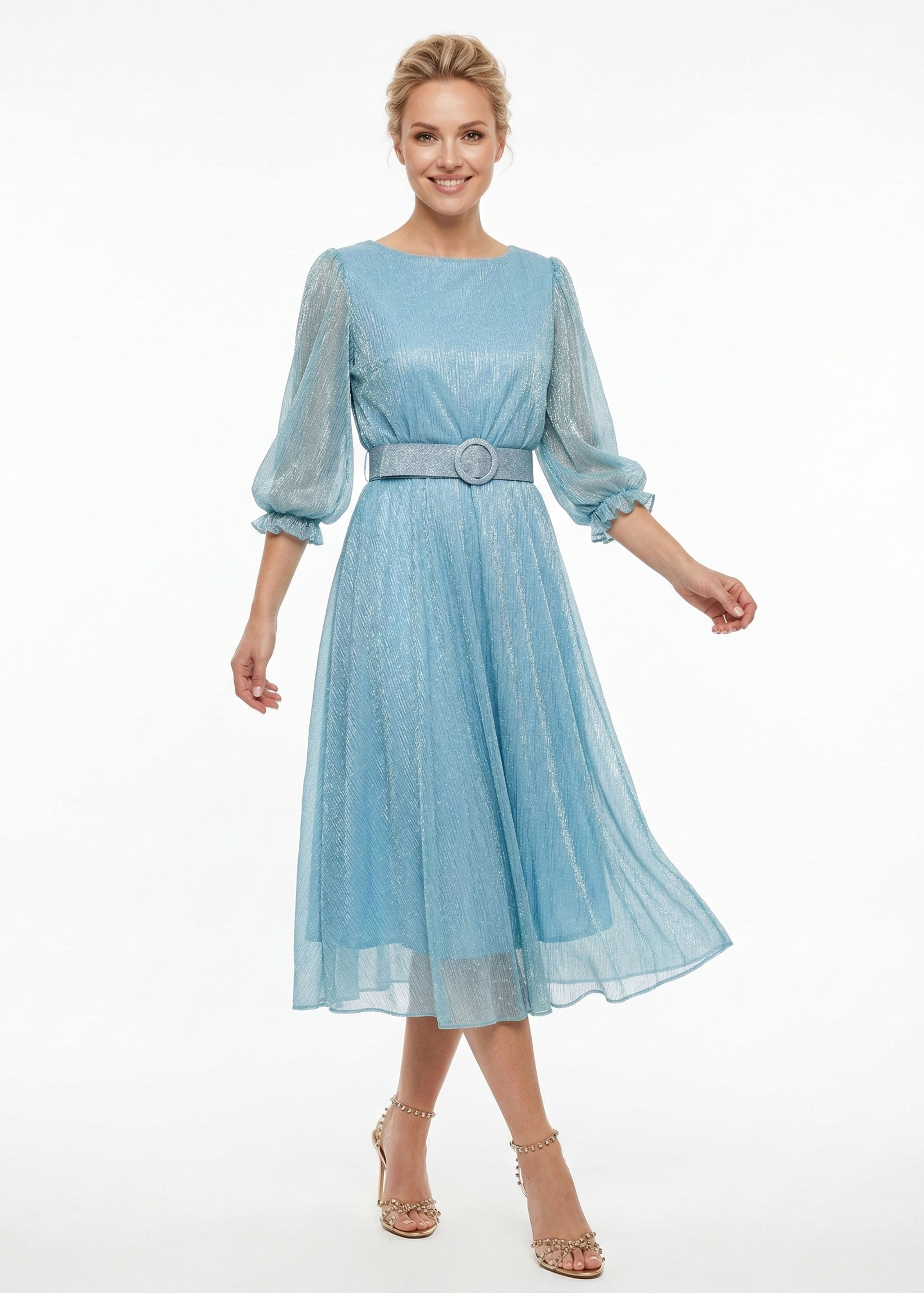 платье А.1555-*   люрекс бирюза 
А.1555-* люрекс бирюза