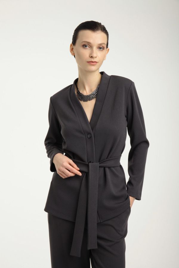 Жакет Л2168 трикотаж Манчестер серый 
Л2168 трикотаж Манчестер серый