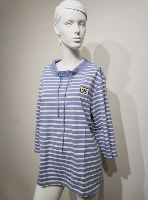 Блузка К6212 полоска джинс 
К6212 полоска джинс