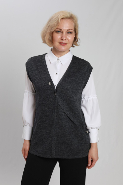 жилет Ш1552 серый 
Ш1552 серый