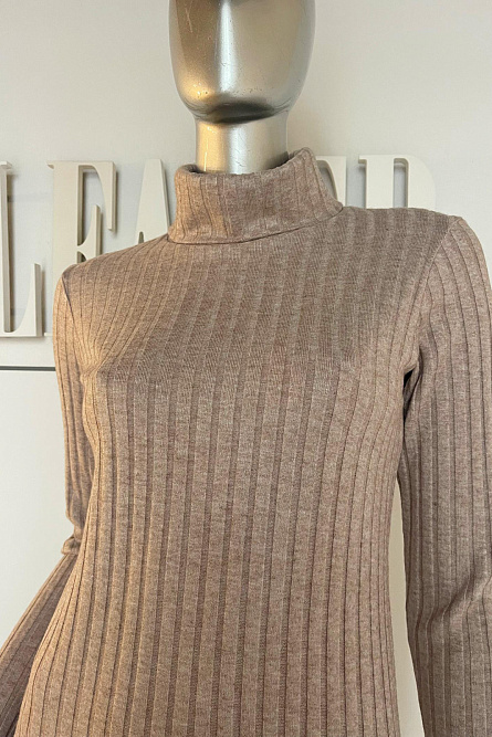 водолазка Л2046 Широкая лапша беж меланж