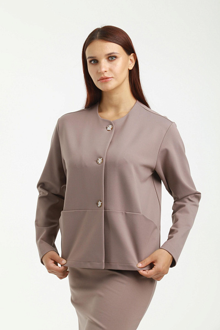 Жакет Л581 трикотаж джерси мокко_426