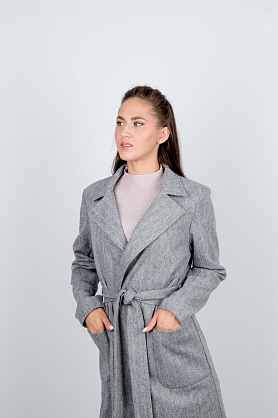 жакет Л783 драп ёлочка серый жакет Л783 драп ёлочка серый