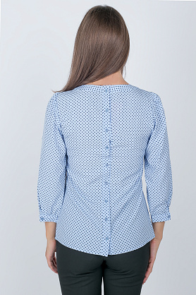 блузка Б6.3.68 классика*20 14497*4 рябь на голубом Б6.3.68 классика*20 14497*4 рябь на голубом