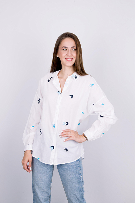 рубашка АН3799 1.белый