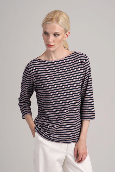 джемпер Л2049 лапша полоска лиловый