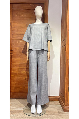 Блуза Л522 текстиль Николь серый меланж_434
Л522 Николь серый меланж_434