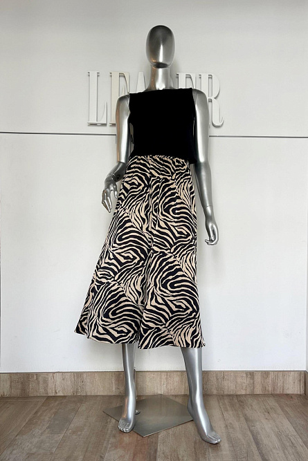 юбка Л507_362 креп-атлас тигровый