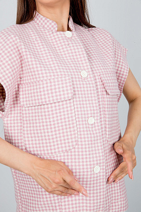 жилет Л645 пье-де-кок розовый Л645 пье-де-кок розовый