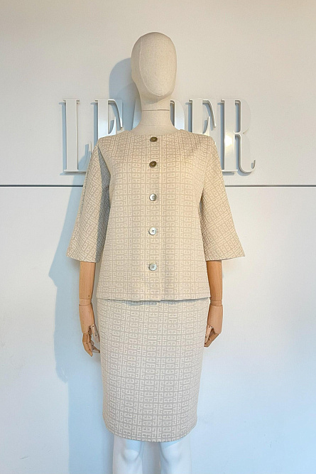 Юбка Л2468 ж.д. Живанши кремовый_424