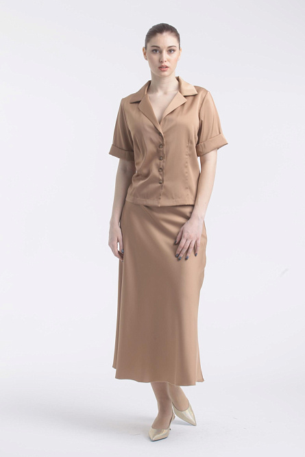 Юбка Л519 атлас карамель_406 nice