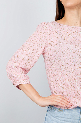 свитшот Л641 штапель незабудка розовая Л641 штапель незабудка розовая