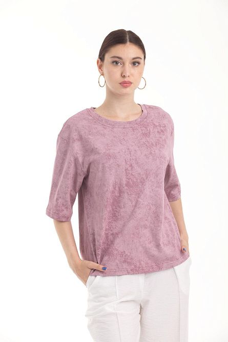 футболка Л914 хлопок варёнка т.роза Tropic
