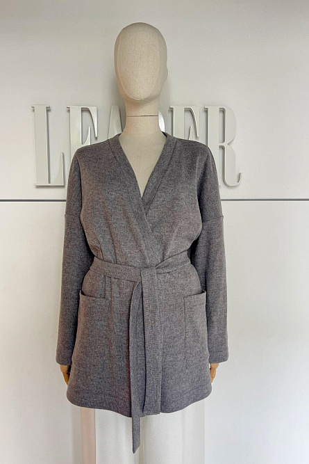 Жакет Л2164 трикотаж Астрид серый