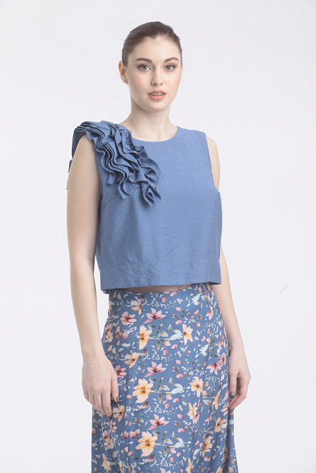 блузка Л555 Вивьен джинс Tropic