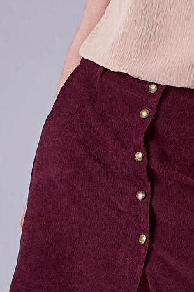 юбка л791 вельвет мелкий*30 бордо л791 вельвет мелкий*30 бордо