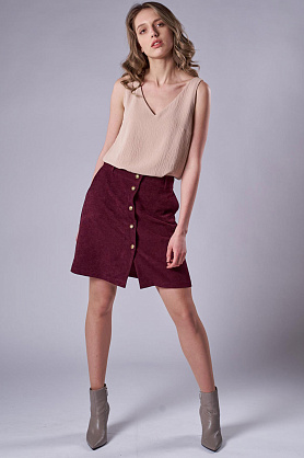 юбка л791 вельвет мелкий*30 бордо л791 вельвет мелкий*30 бордо