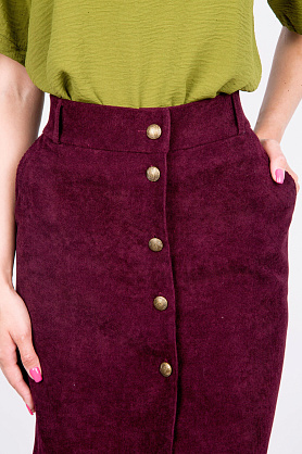 юбка л791 вельвет мелкий*30 бордо л791 вельвет мелкий*30 бордо