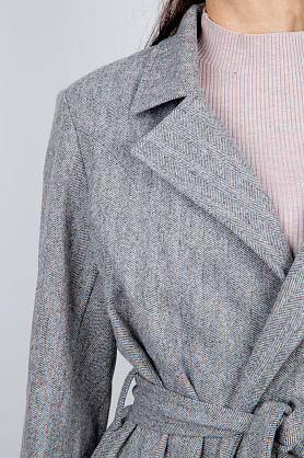 жакет Л783 драп ёлочка серый жакет Л783 драп ёлочка серый