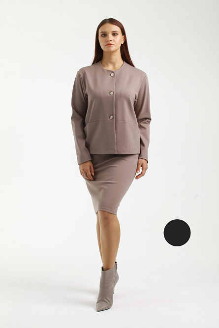 Юбка Л2468 джерси чёрный_413