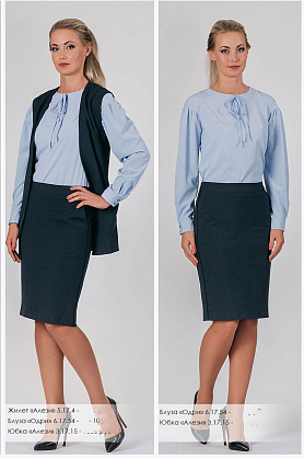 блуза Б6.17.54 Одри*50 4883*53 голубой Б6.17.54 Одри*50 4883*53 голубой